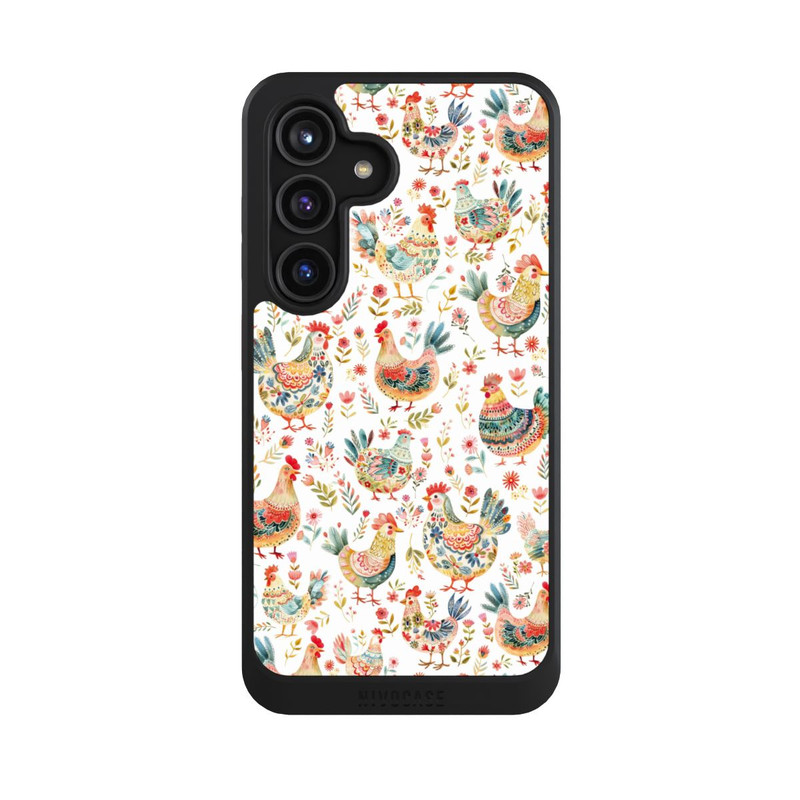 Galaxy S24 NIVOcore Colorful Chicken Pattern with AI