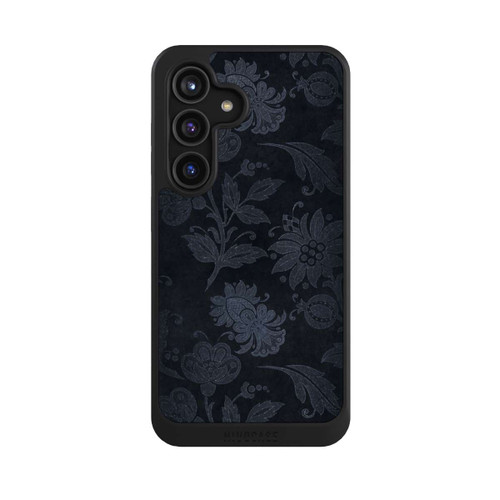 Samsung Galaxy S24 NIVOcore  Silberne Blumen auf Samt
