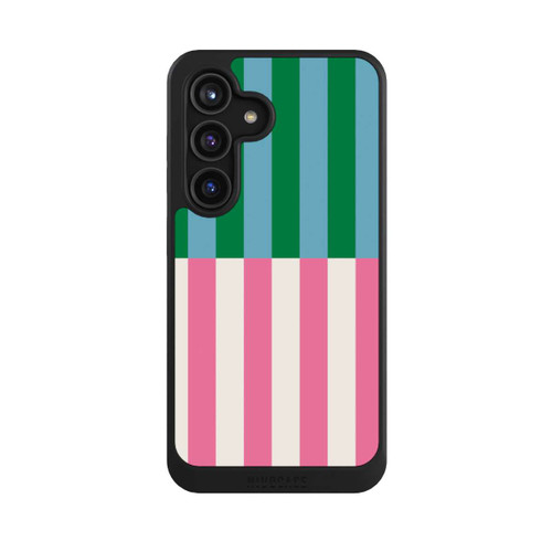 Samsung Galaxy S24 NIVOcore Motif Rayé Vert Rose
