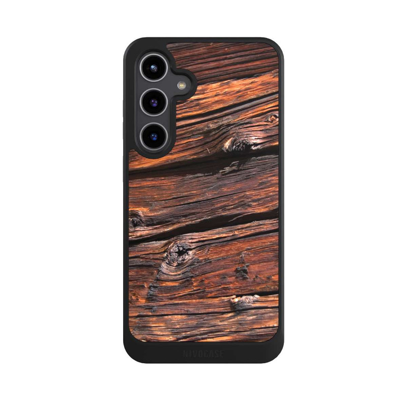 Galaxy S24 + NIVOcore Weathered Wooden Plank