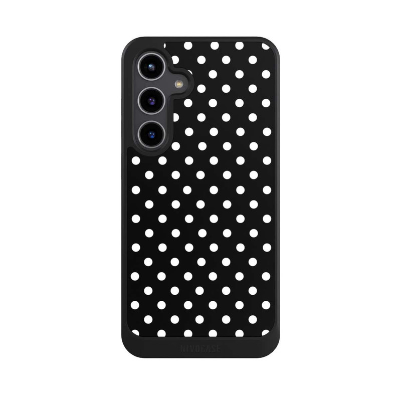 Galaxy S24 + NIVOcore Polka Dots Schwarz und Weiß