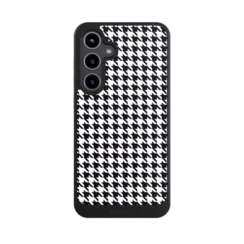 Galaxy S24 + NIVOcore Hahnentritt Schwarz Weiß