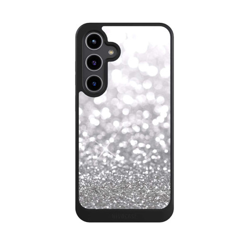Samsung Galaxy S24+ NIVOcore Pluie de Paillettes Argentées Look