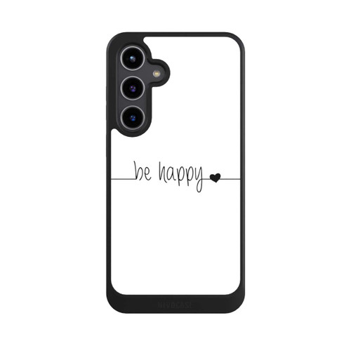Samsung Galaxy S24+ NIVOcore Be Happy Weisser Hintergrund
