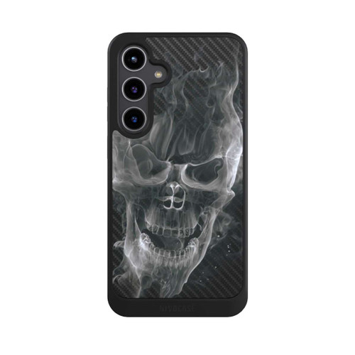 Samsung Galaxy S24+ NIVOcore rauchender Totenkopf Carbon