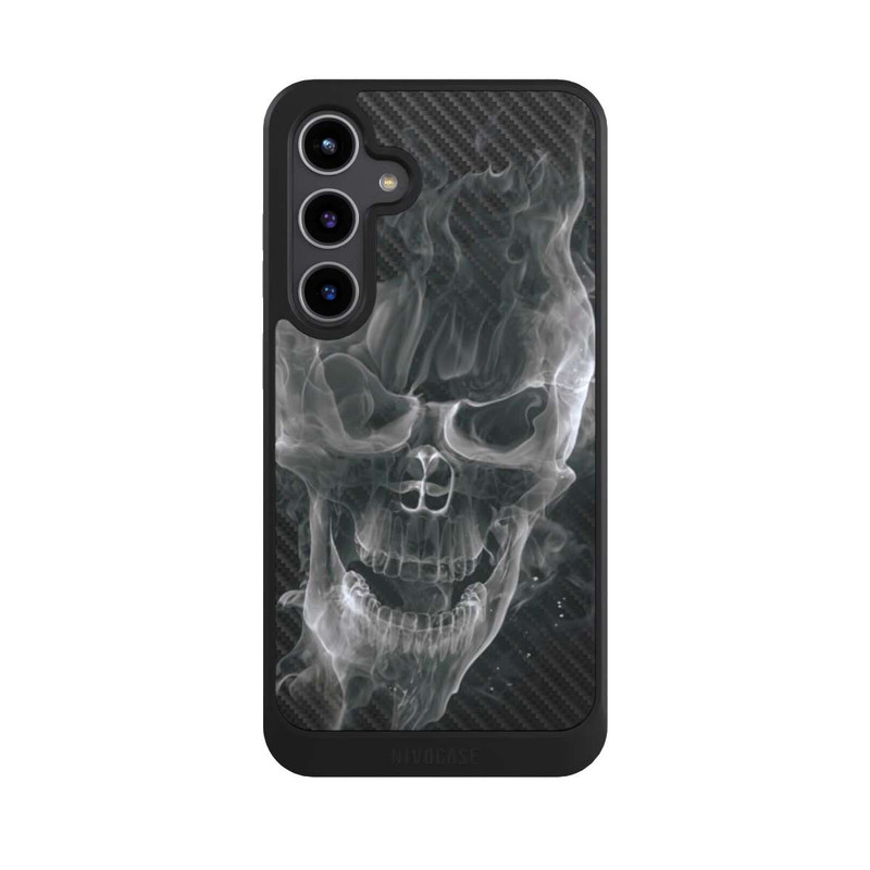 Galaxy S24 + NIVOcore rauchender Totenkopf Carbon