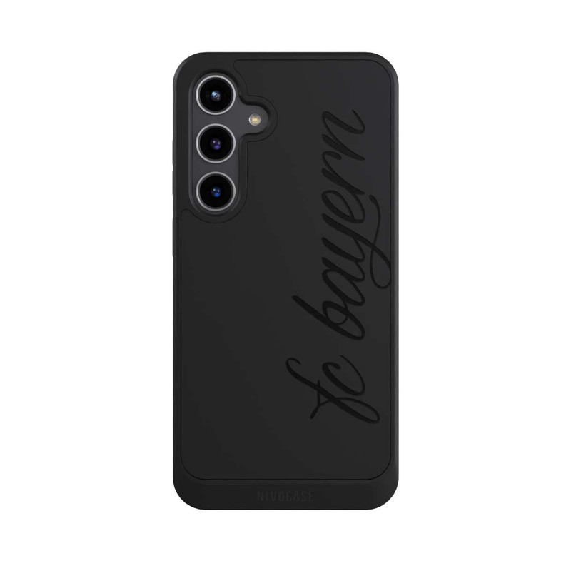 Galaxy S24 + NIVOcore Schwarzes FCB Girlmotiv - ohne Hintergrund