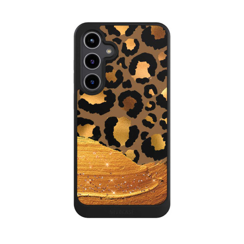 Samsung Galaxy S24+ NIVOcore Dunkelgoldener Leoparden Glitzerlook