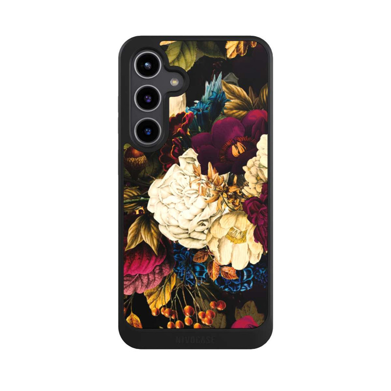 Galaxy S24 + NIVOcore Dunkle Vintage Blumen