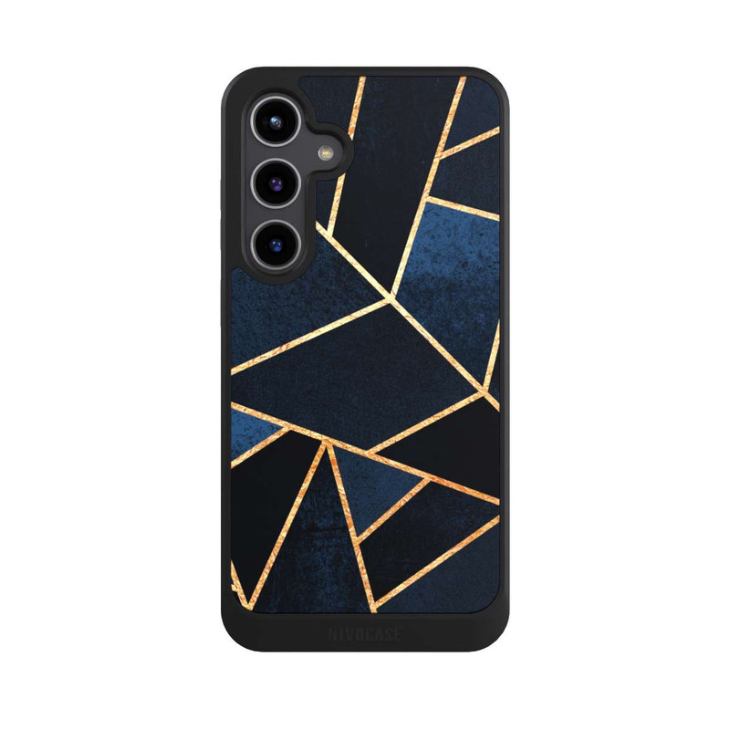 Galaxy S24 + NIVOcore Imprimé Pierre Or Marine