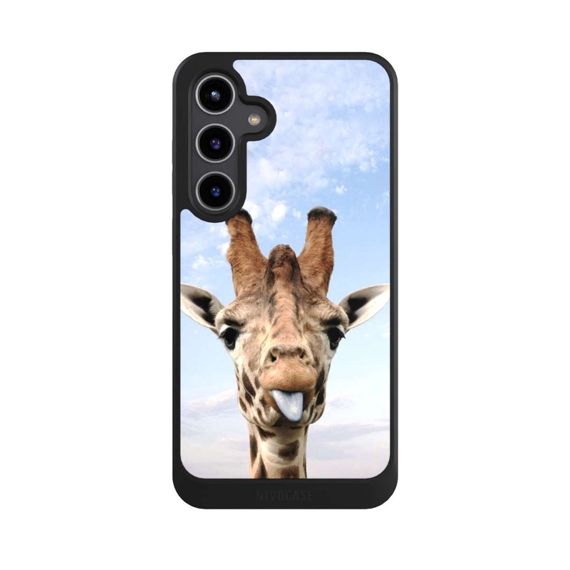 Galaxy S24 + NIVOcore Giraffe auf der Straße