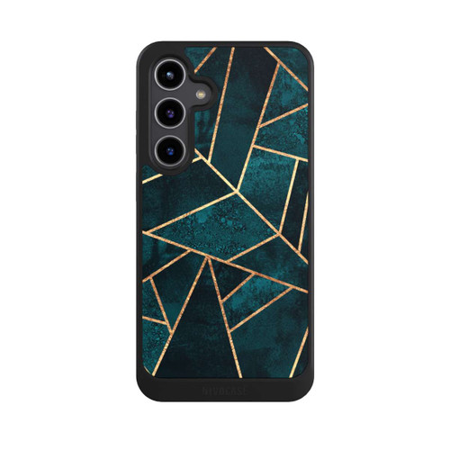 Samsung Galaxy S24+ NIVOcore Tief Blaugrün Stein Gold Druck
