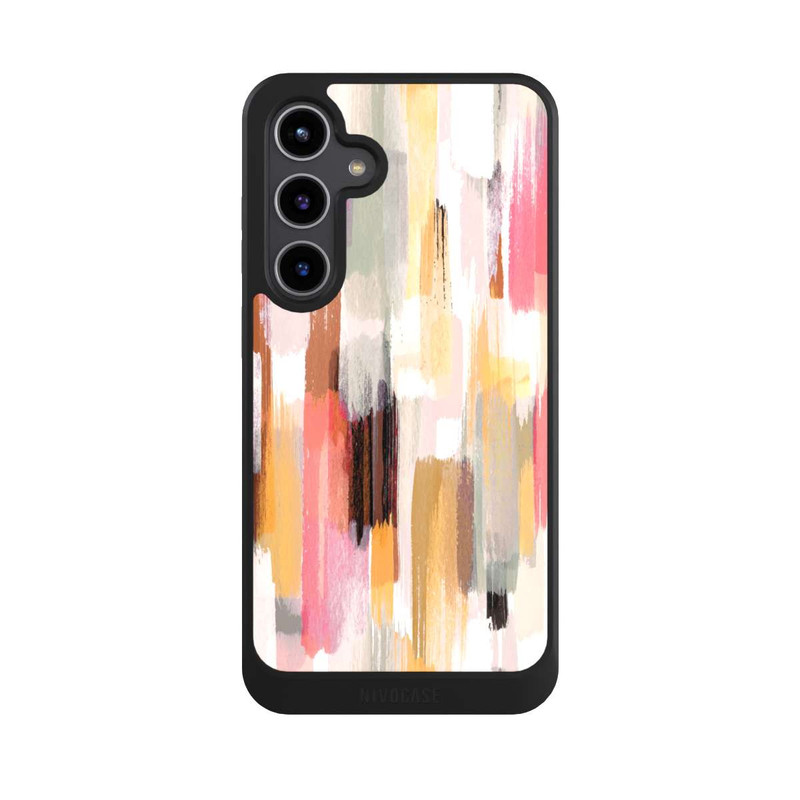 Galaxy S24 + NIVOcore Abstrakte Pinselstriche Herbsttöne