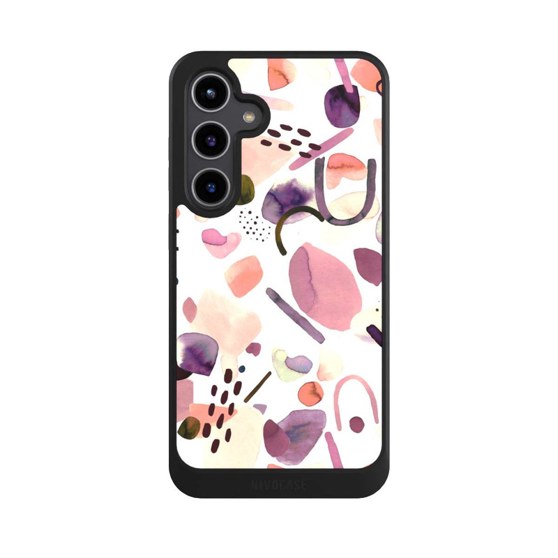 Galaxy S24 + NIVOcore Abstrakte Formen aquarell lila