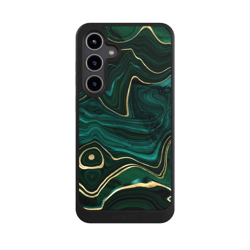 Galaxy S24 + NIVOcore Malachit Golddruck