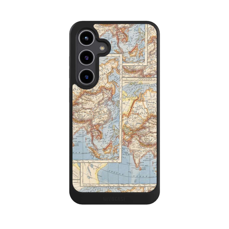 Galaxy S24 + NIVOcore Carte du monde vintage