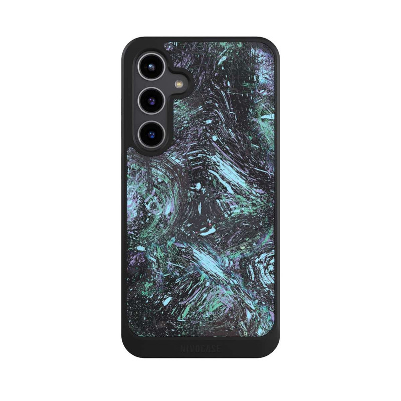 Galaxy S24 + NIVOcore Abstrakt tropfender Staub lila