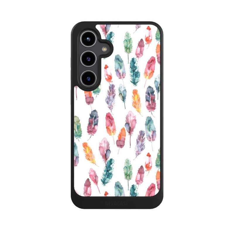 Galaxy S24 + NIVOcore Aquarellfedern Boho