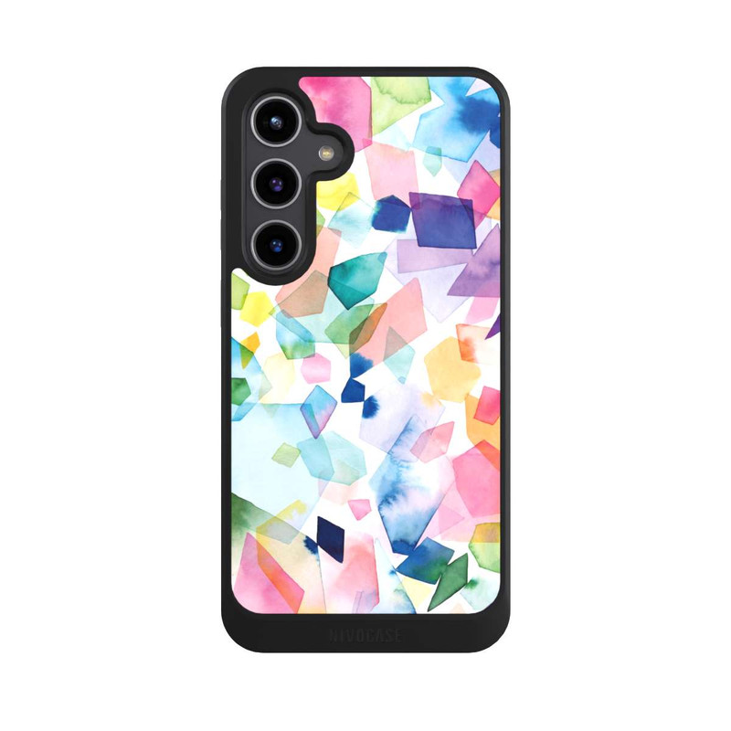 Galaxy S24 + NIVOcore Bunte Aquarelledelsteine ​​und Diamanten