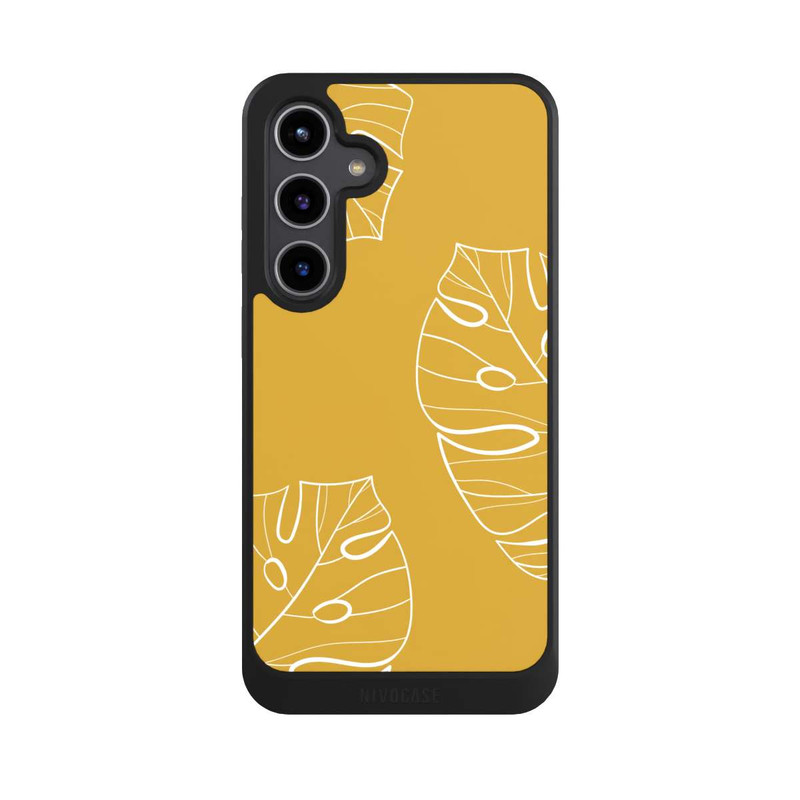 Galaxy S24 + NIVOcore Leaves Mustard Background
