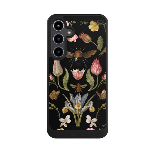 Samsung Galaxy S24+ NIVOcore Wildblumen und Biene Schwarz