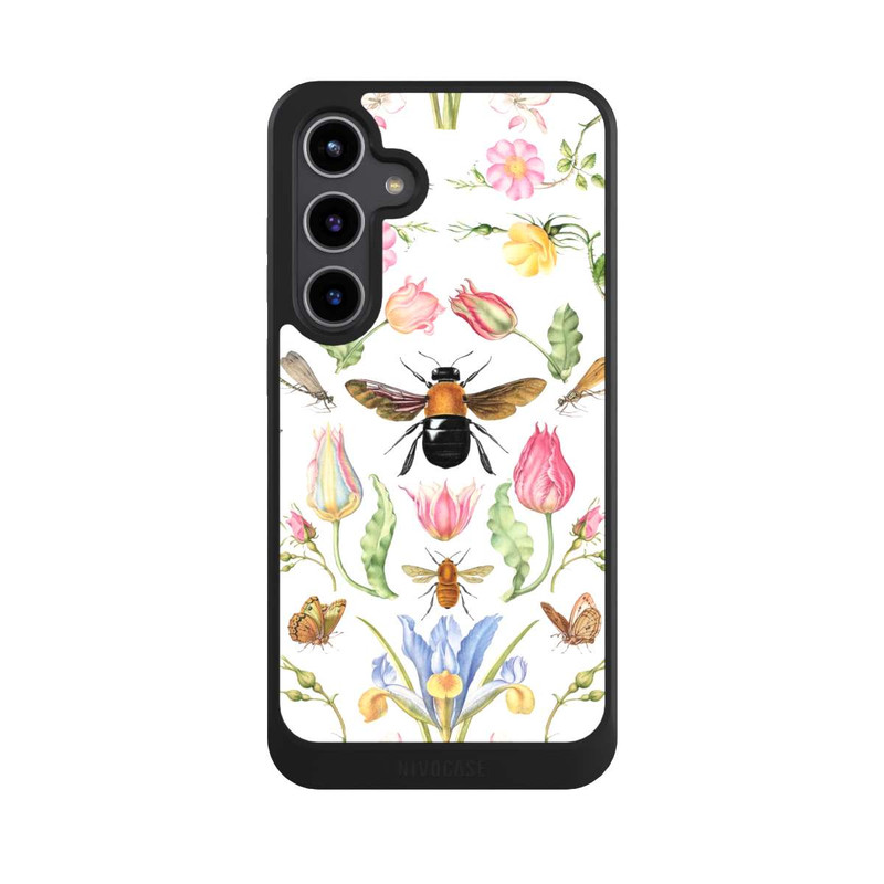 Galaxy S24 + NIVOcore Wildblumen mit Biene weiß