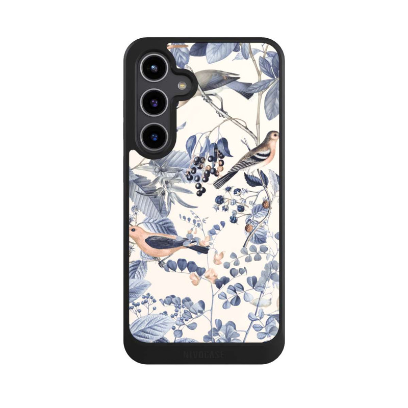 Galaxy S24 + NIVOcore Vögel und Beeren in Beige