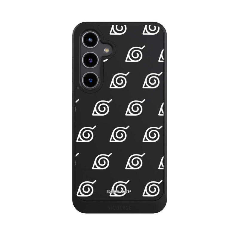 Galaxy S24 + NIVOcore Konoha Pattern Blanc sur Fond Transparent