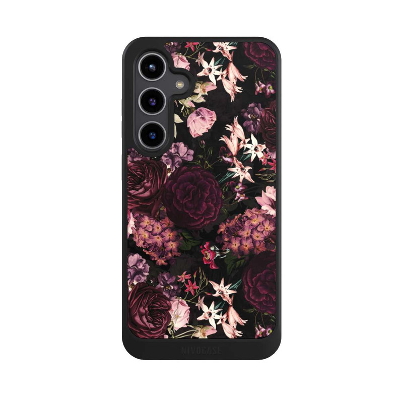 Galaxy S24 + NIVOcore Fond Fleur Violet Foncé