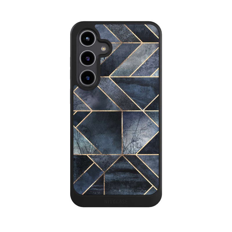 Galaxy S24 + NIVOcore Nature Abstraite Bleu Foncé