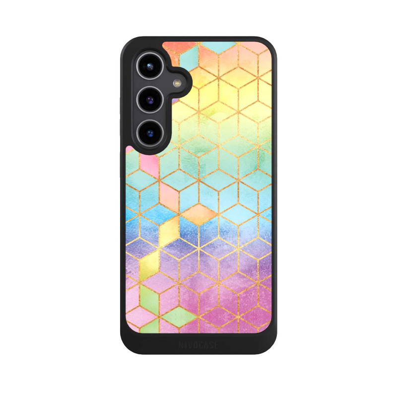 Galaxy S24 + NIVOcore Cubes Arcs-en-ciel