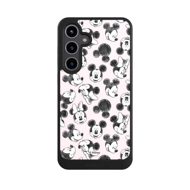 Galaxy S24 + NIVOcore Minnie & Mickey Viele Gesichter Pink