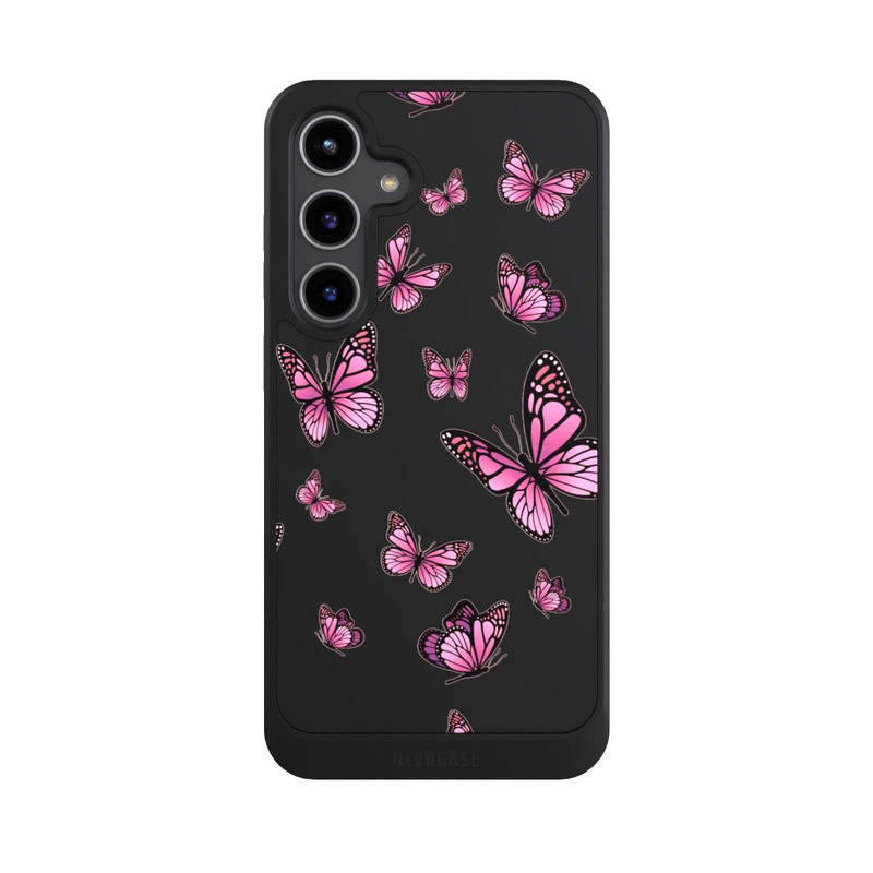 Galaxy S24 + NIVOcore Papillons roses sans Fond