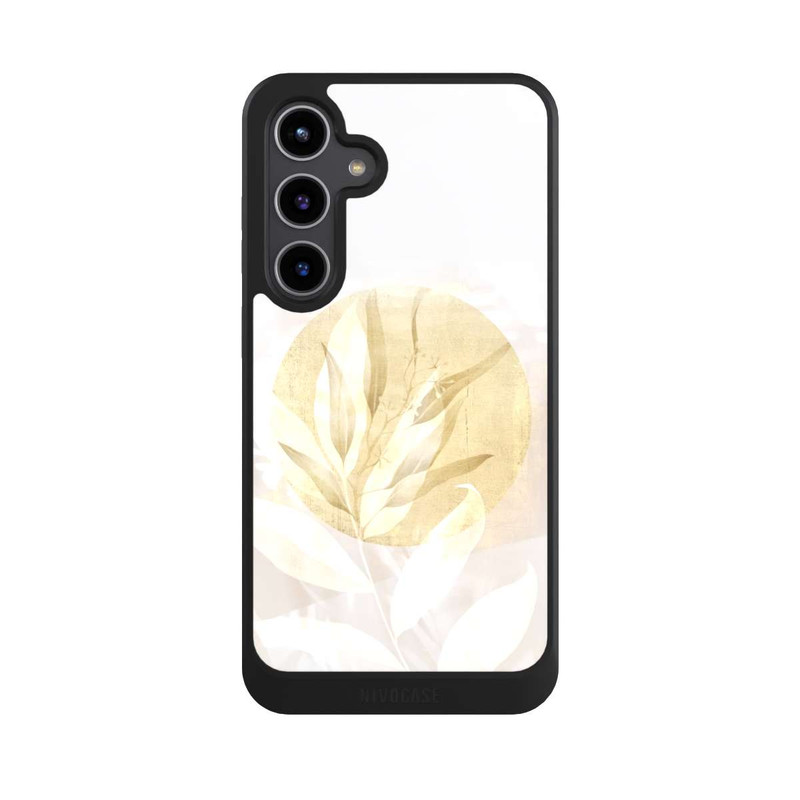 Galaxy S24 + NIVOcore Boho Gold Blumen Kunst