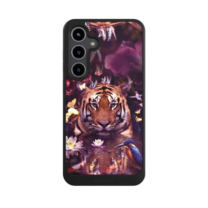 Galaxy S24 + NIVOcore Tiger Blumenrahmen