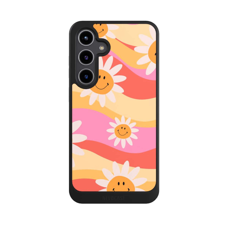 Galaxy S24 + NIVOcore Retro Smiles Orange Colorful