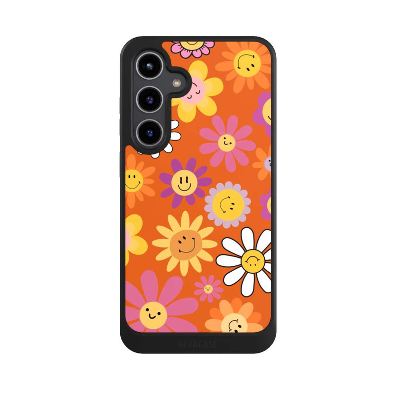 Galaxy S24 + NIVOcore Smiles Orange Flowers