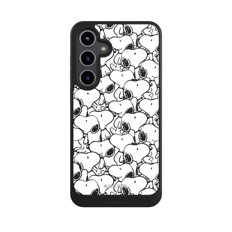 Galaxy S24 + NIVOcore Snoopy Muster Schwarz und Weiß