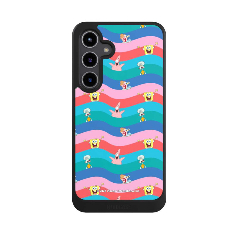 Galaxy S24 + NIVOcore Spongebob Freunde Bunte Wellen