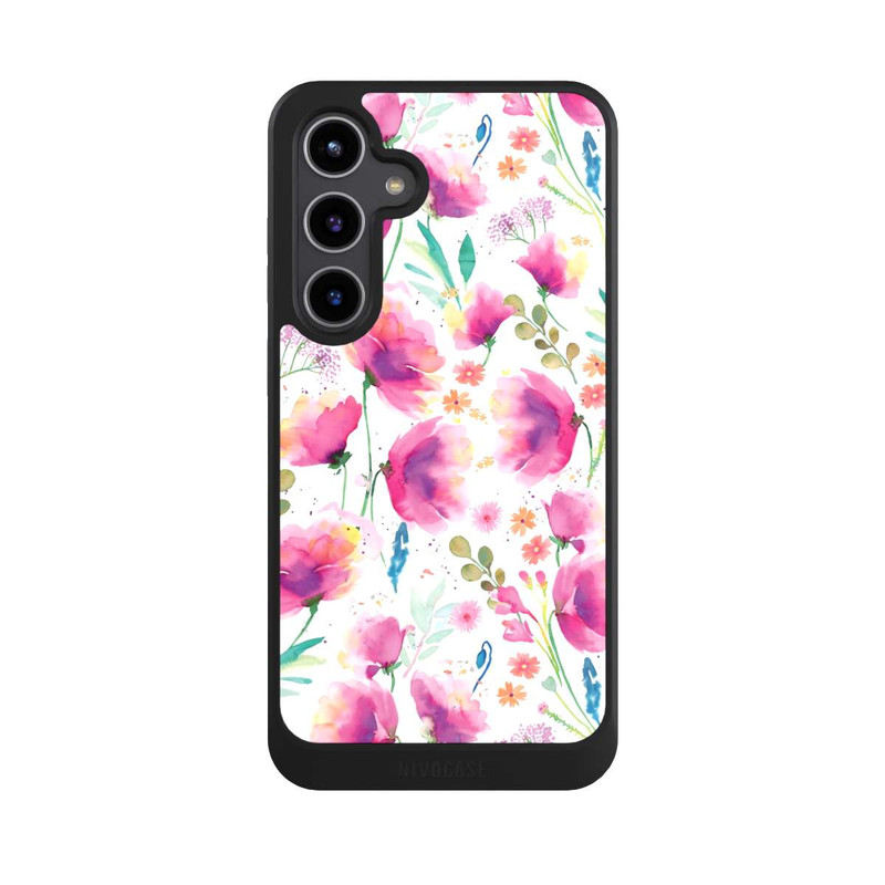 Galaxy S24 + NIVOcore Abstrakte Mohnblumen aquarell