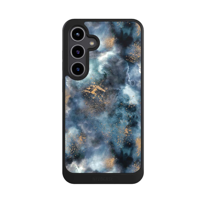 Galaxy S24 + NIVOcore Smoky Marble Watercolor Navy