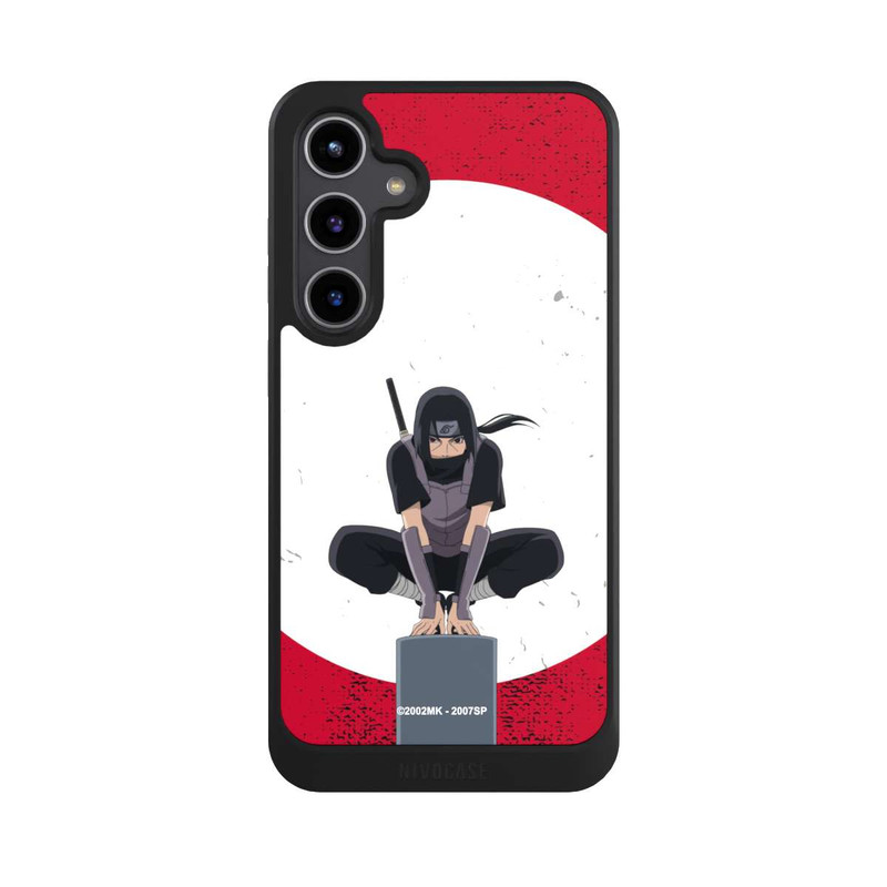 Galaxy S24 + NIVOcore Itachi Uchiha Symbol Roter Hintergrund