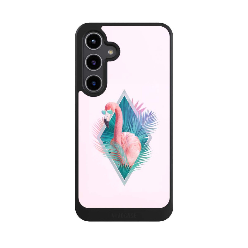 Galaxy S24 + NIVOcore Tropical Leaves Flamingo
