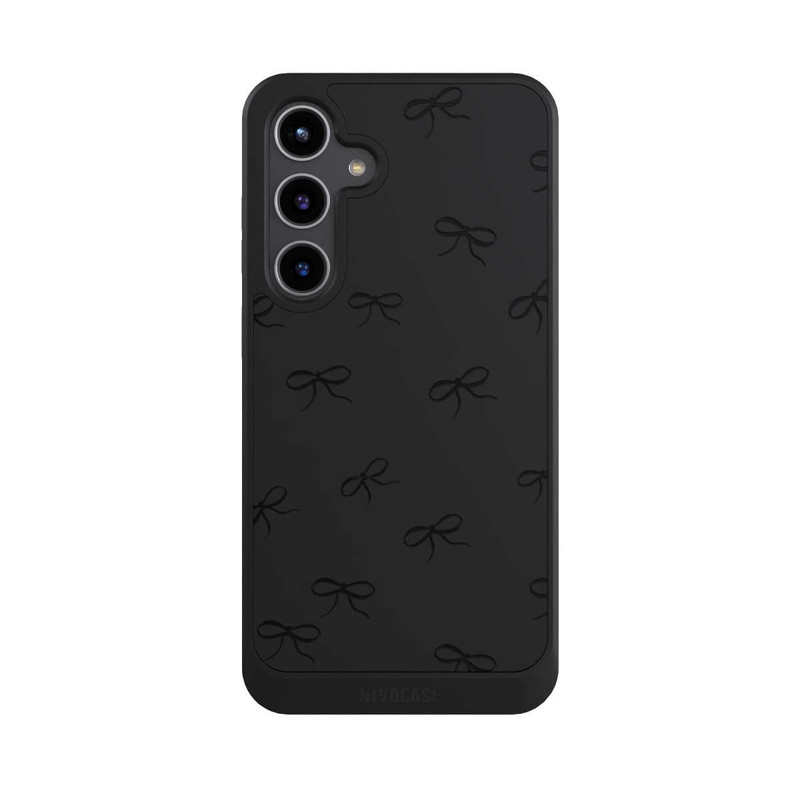 Galaxy S24 + NIVOcore Schleifen Muster Schwarz Transparent