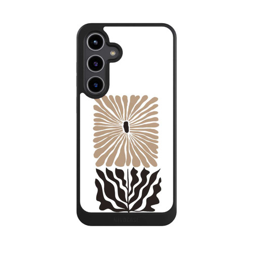 Samsung Galaxy S24+ NIVOcore Eckige Blume Dunkelbraun