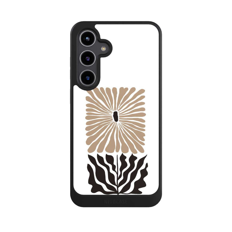 Galaxy S24 + NIVOcore Boho Flower Brown on White