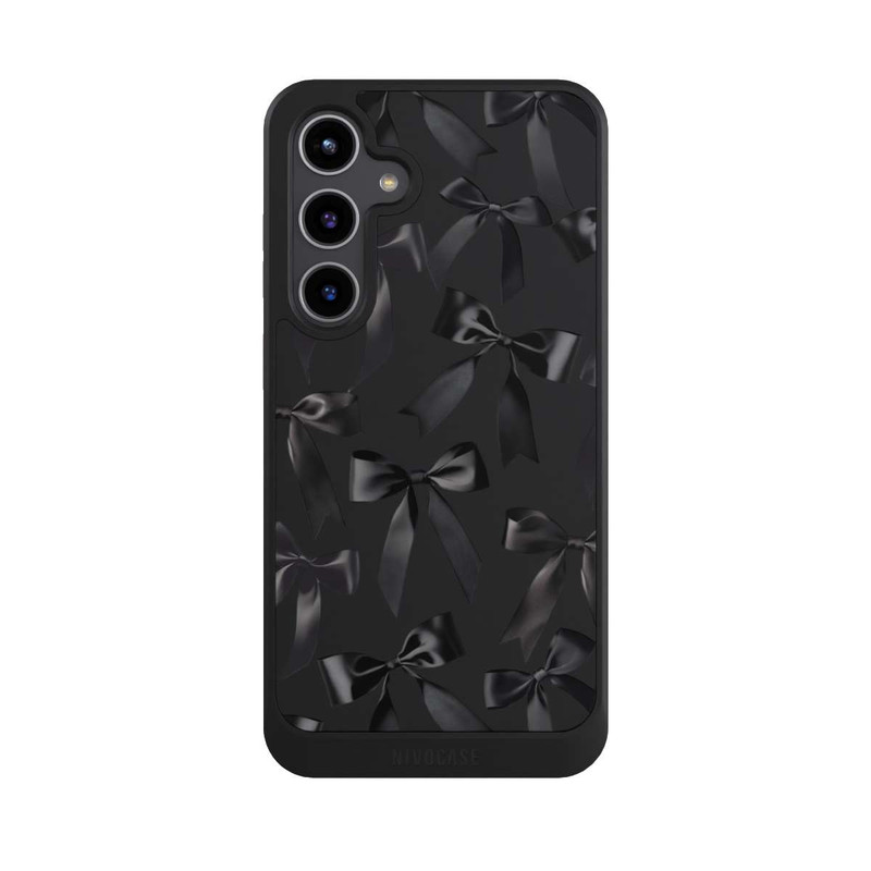 Galaxy S24 + NIVOcore Schwarze Satinschleifen