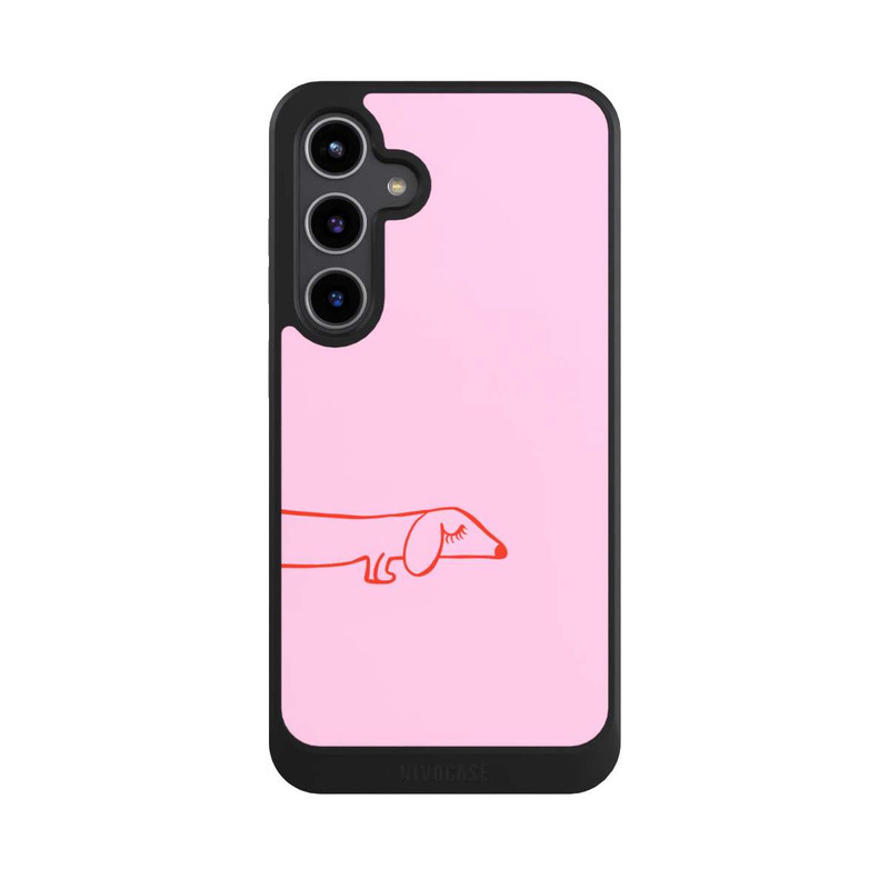 Galaxy S24 + NIVOcore Dachshund Illustration Pink