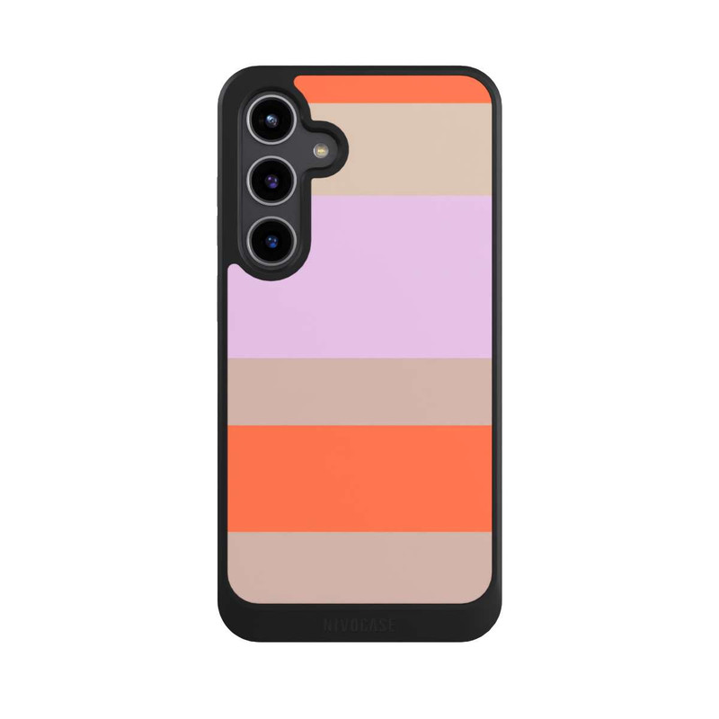 Galaxy S24 + NIVOcore Moca Lila Orange Stripes