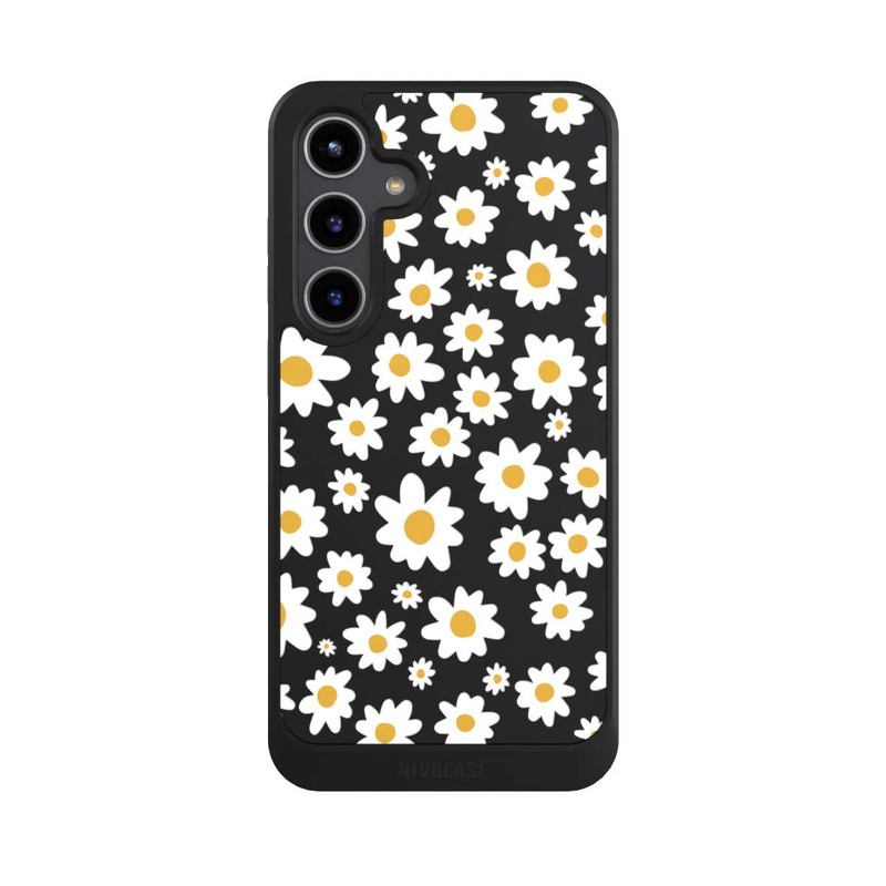 Galaxy S24 + NIVOcore Daisy Flower Seamless Pattern Transparent